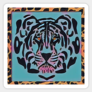 Colofull lion art Sticker